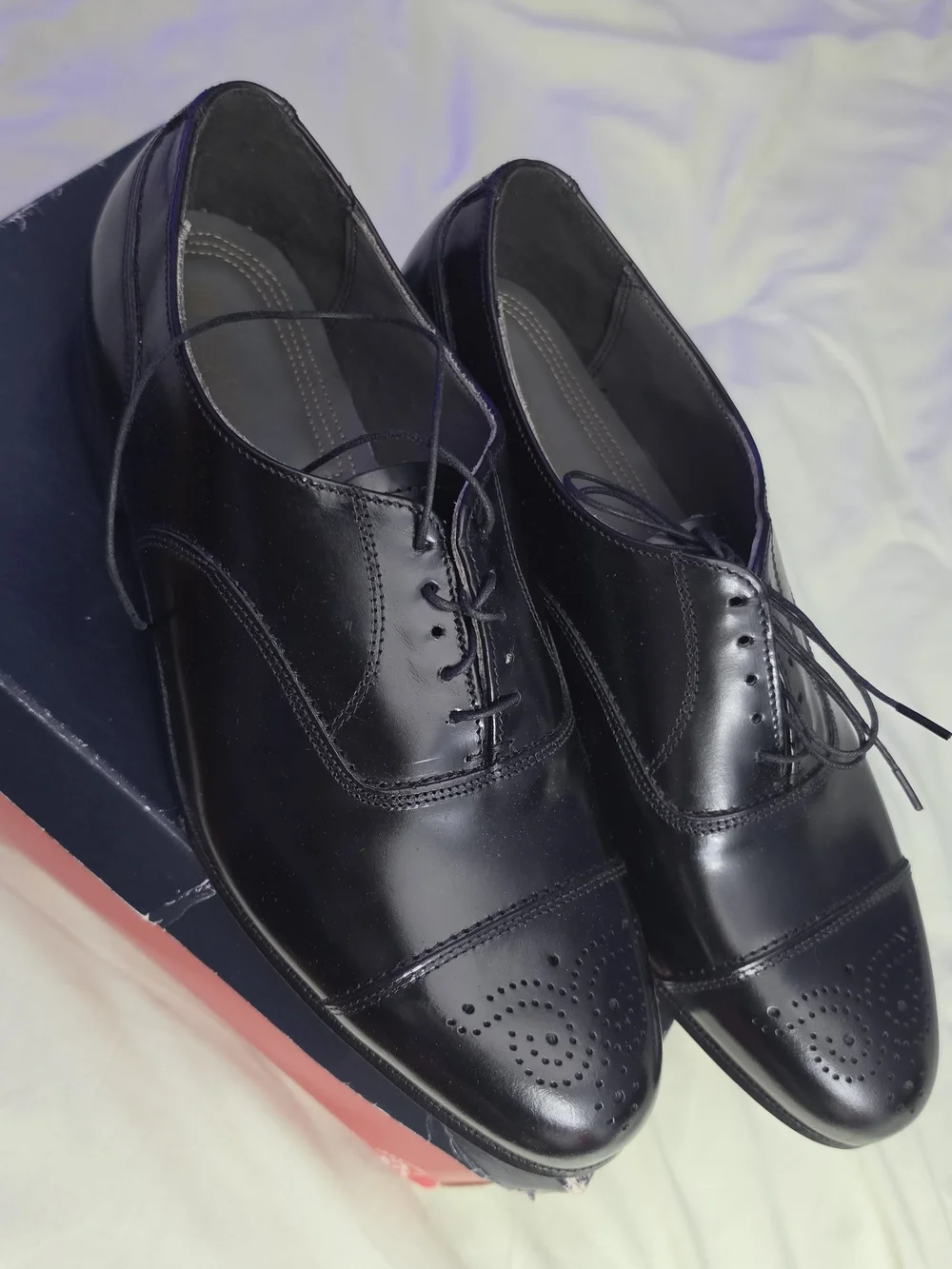 Dexter Black Cap-Toe Oxford Lace-Up Dress Shoes